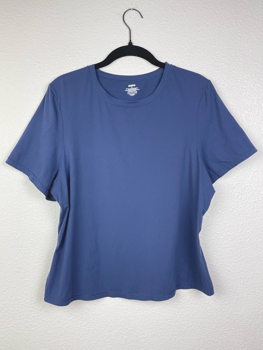 SKIMS Women's 3X Fits Everybody T-Shirt Short Sleeve Crew Tee Navy Blue Top